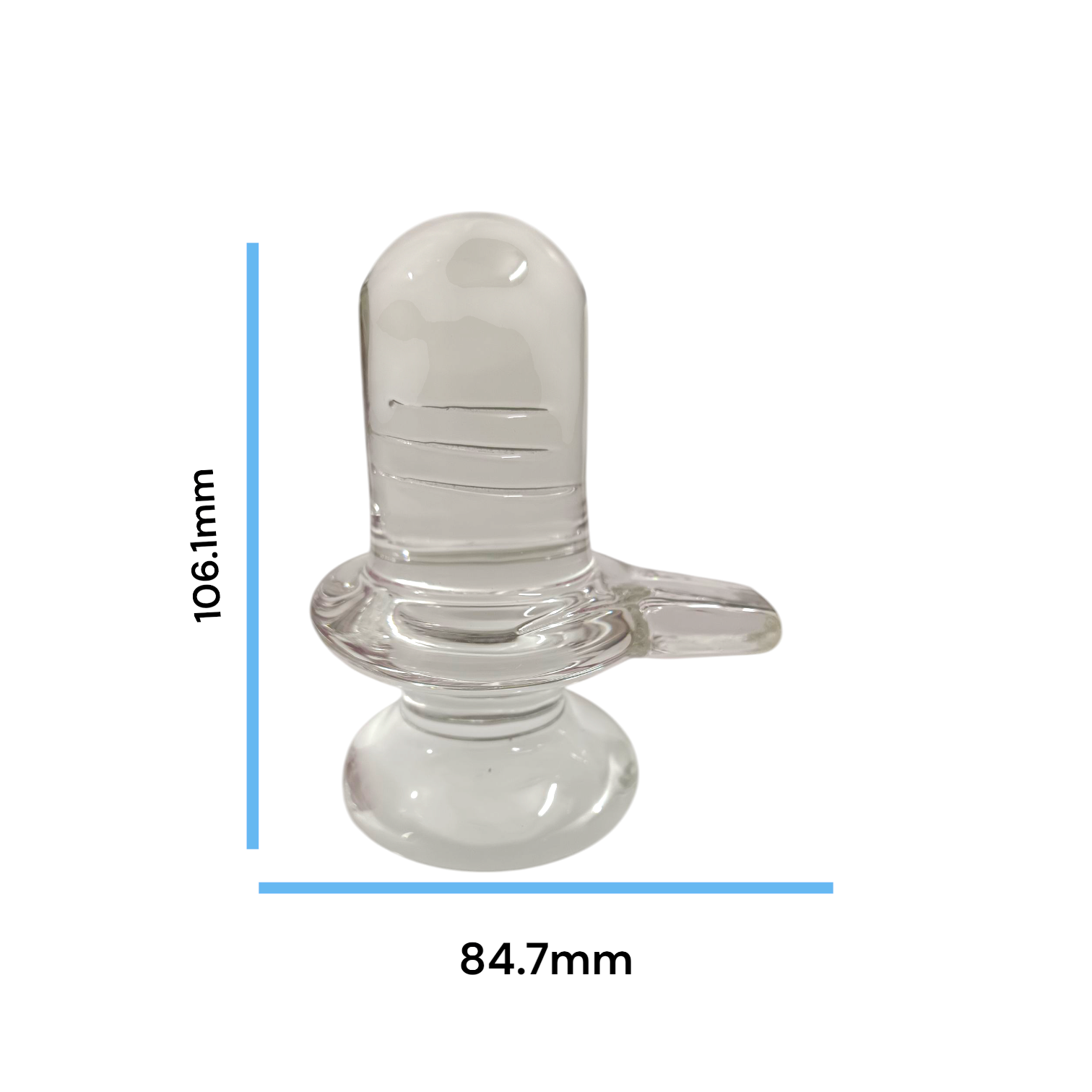 Sphatik Shivling crafted from Crystal Quartz, Lab Certified, symbolizing Lord Shiva, for spiritual growth, prosperity, and energy amplification.