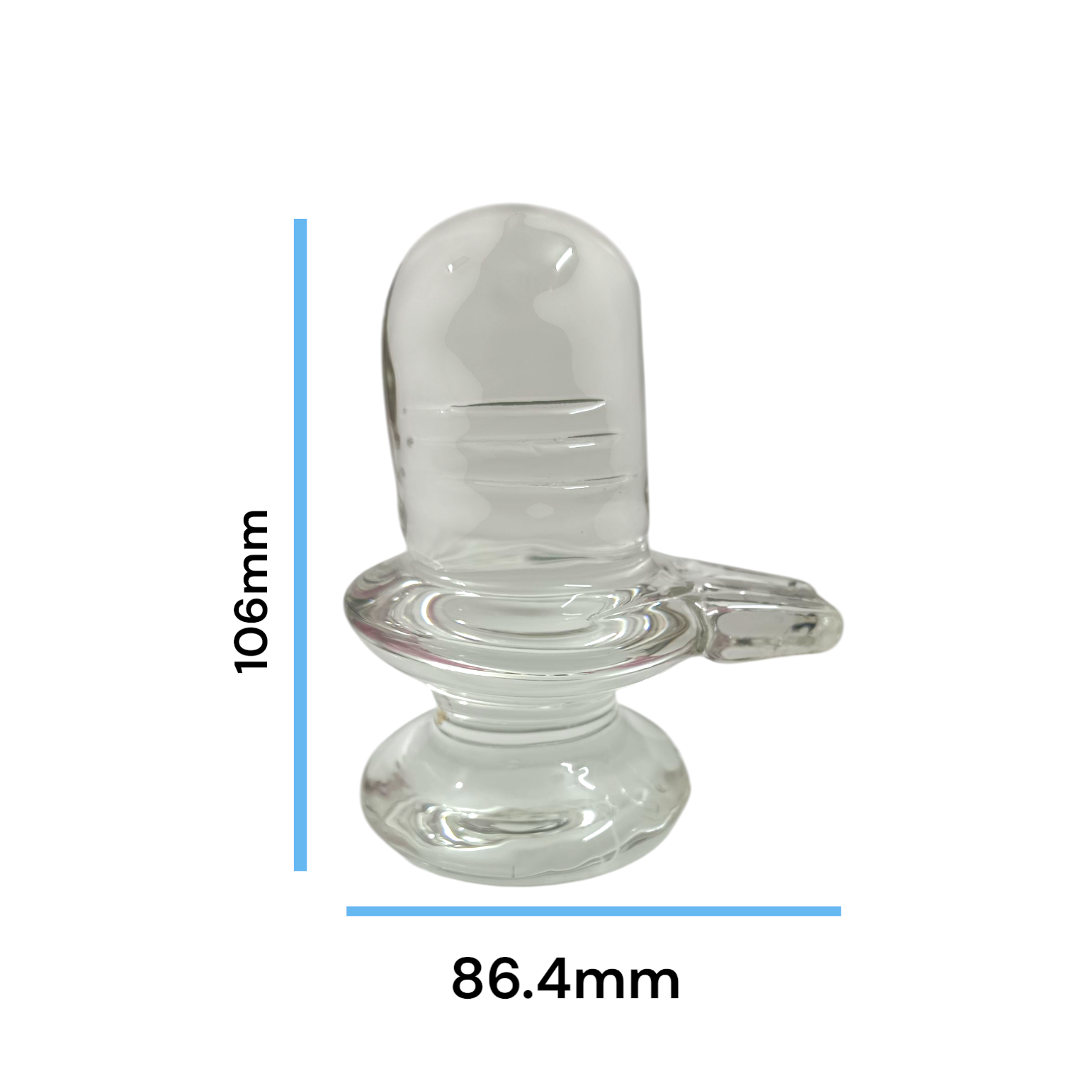 Sphatik Shivling crafted from Crystal Quartz, Lab Certified, symbolizing Lord Shiva, for spiritual growth, prosperity, and energy amplification.