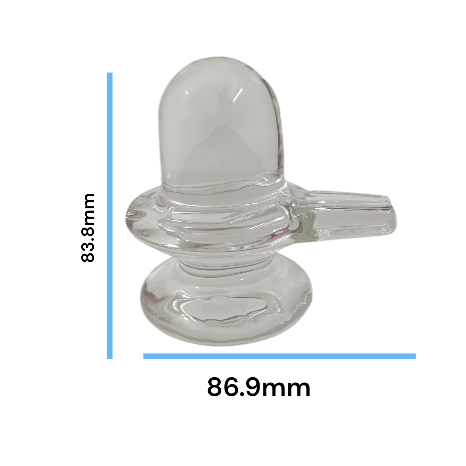 Sphatik Shivling crafted from Crystal Quartz, Lab Certified, symbolizing Lord Shiva, for spiritual growth, prosperity, and energy amplification.