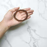 Stretchable Natural Smokey Quartz Bracelet with 8mm round beads, certified and designed for healing and grounding