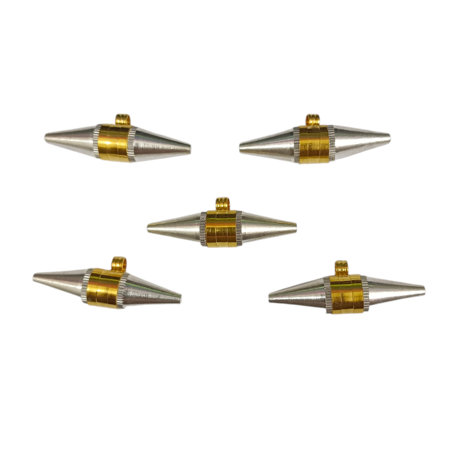 Triloh Taweez made with silver, copper, and brass, set of 5 with free Bhojpatra Sheet for spiritual protection.