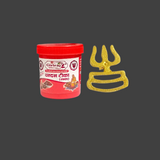 Trishakti Trisul Tilak Stamp applied on the forehead, providing a soothing and cooling effect, symbolizing spiritual protection and blessings.