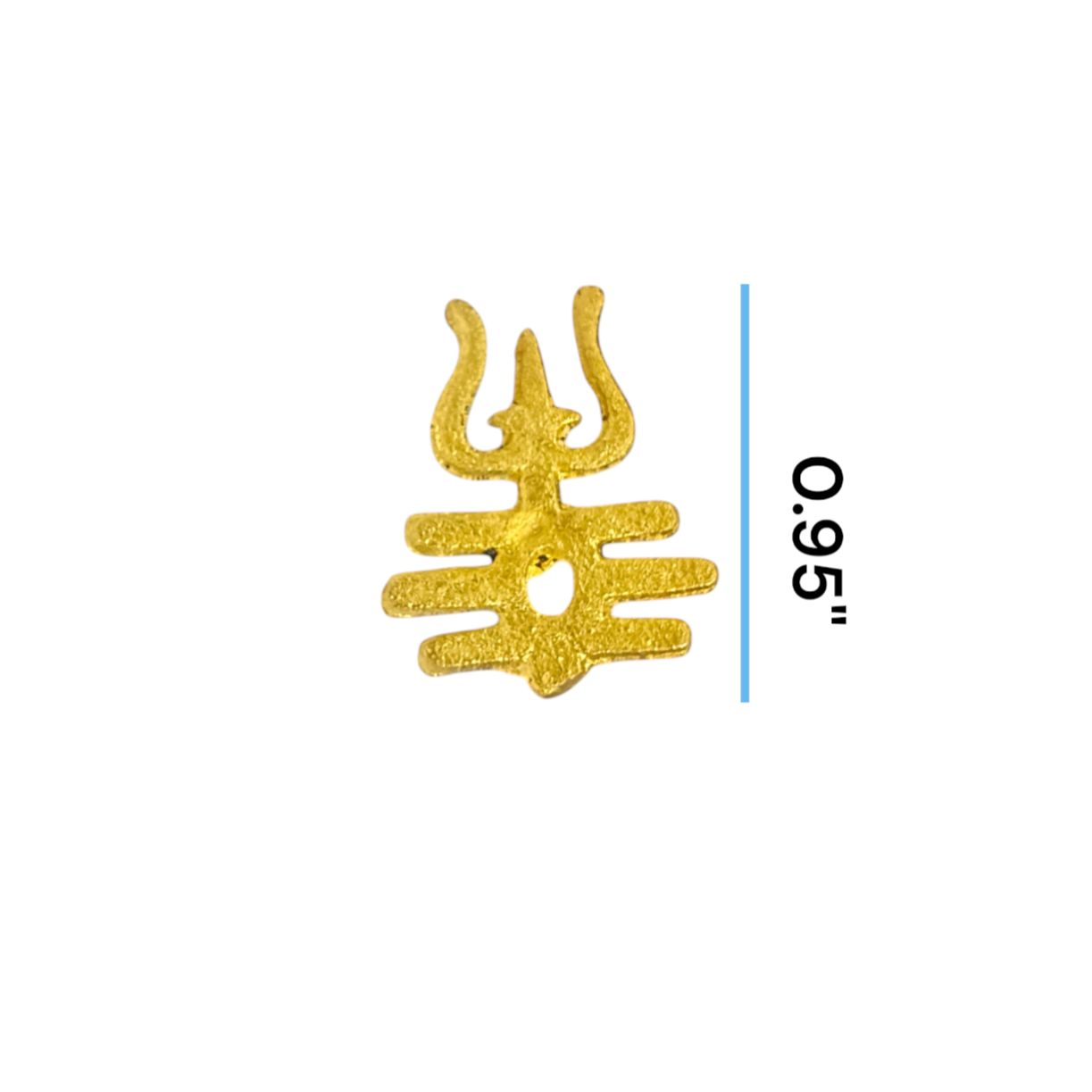 Trishul Tripund Tilak Stamp applied on the forehead, symbolizing protection, purity, and devotion during religious ceremonies and daily worship