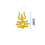 Trishul Tripund Tilak Stamp applied on the forehead, symbolizing protection, purity, and devotion during religious ceremonies and daily worship