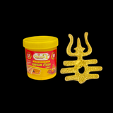 Trishul Tripund Tilak Stamp applied on the forehead, symbolizing protection, purity, and devotion during religious ceremonies and daily worship