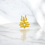 Trishul Tripund Tilak Stamp applied on the forehead, symbolizing protection, purity, and devotion during religious ceremonies and daily worship