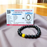 Twin Flame Couple Bracelet – 8MM Lab Certified Yellow Agate & Ebony Stones – Lab Certified Gurupujan