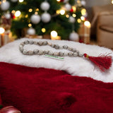 Vaijanti Mala 27+1 beads made from natural Vaijanti seeds, designed to invoke the blessings of Lord Vishnu and Krishna.