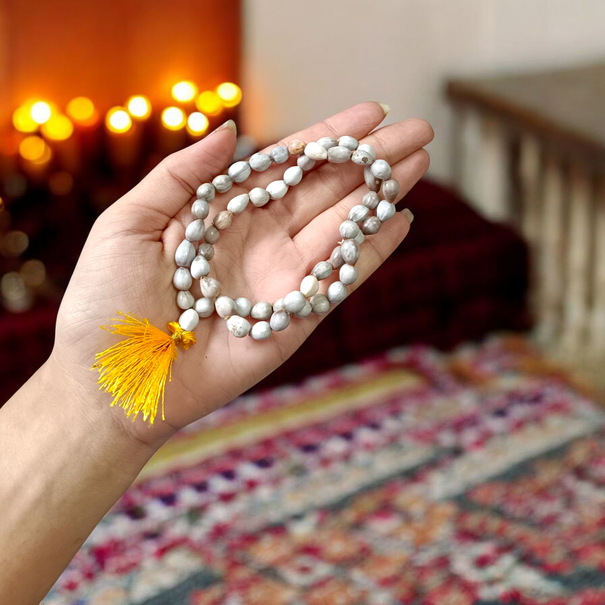 Vaijanti Mala 54+1 Beads - Original Vaijanti Mala Lab Certified - Natural Beads - For Jaap and Wear