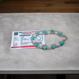 White Agate and Blue Chalcedony Bracelet | Lab Certified Genuine White Agate and Coconut Chalcedony Bracelet