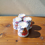 White chandan paste tika container used for tilak and religious rituals