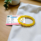 Yellow Agate Bracelet | Lab Certified Yellow Hakik Bracelet - A stylish and spiritual bracelet made from Yellow Agate, designed to enhance self-confidence and emotional balance