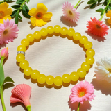 Yellow Agate Bracelet | Lab Certified Yellow Hakik Bracelet - A stylish and spiritual bracelet made from Yellow Agate, designed to enhance self-confidence and emotional balance