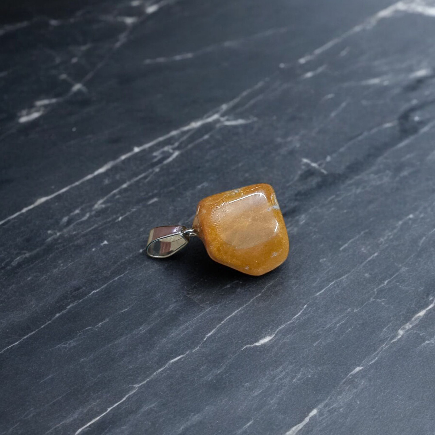 Yellow Aventurine Pendent with Chain - Lab Certified Spiritual Gemstone for Daily Wear by Men & Women