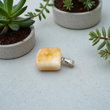 Yellow Aventurine Pendent with Chain - Lab Certified Spiritual Gemstone for Daily Wear by Men & Women