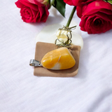 Yellow Aventurine Pendent with Chain - Lab Certified Spiritual Gemstone for Daily Wear by Men & Women