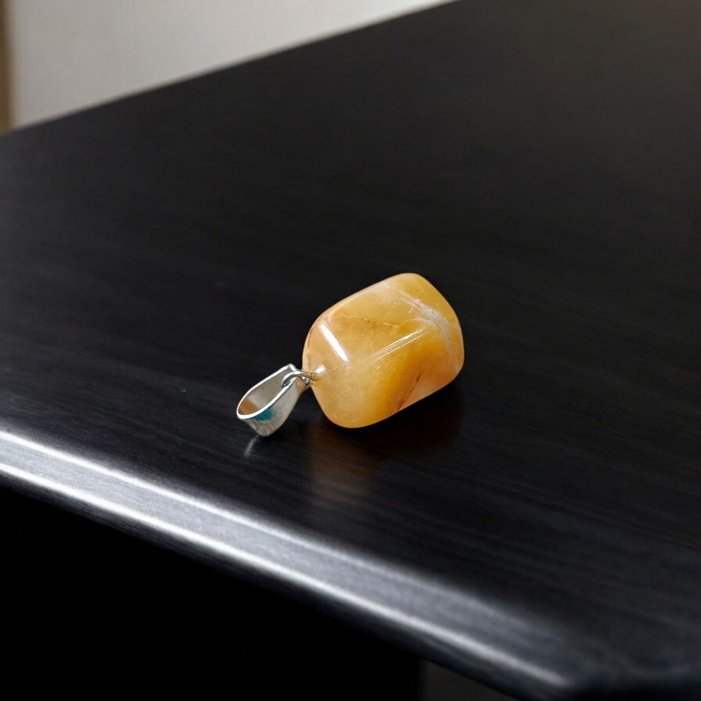 Yellow Aventurine Pendent with Chain - Lab Certified Spiritual Gemstone for Daily Wear by Men & Women