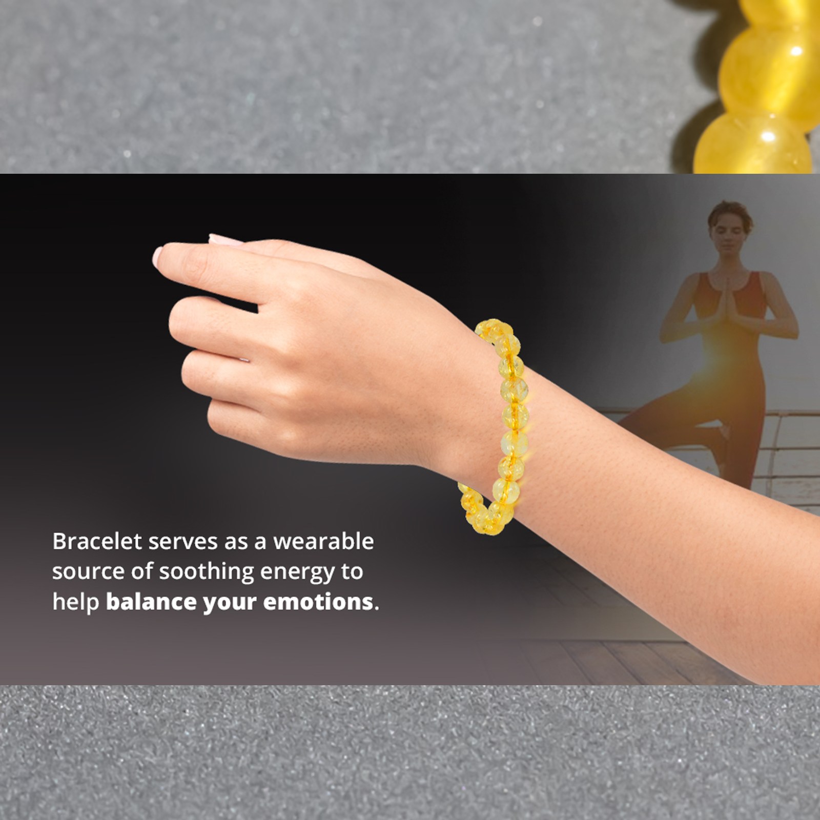 Yellow ONYX Bracelet with Certificate - A premium-quality Yellow Onyx bracelet designed to promote physical strength, emotional stability, and mental clarity