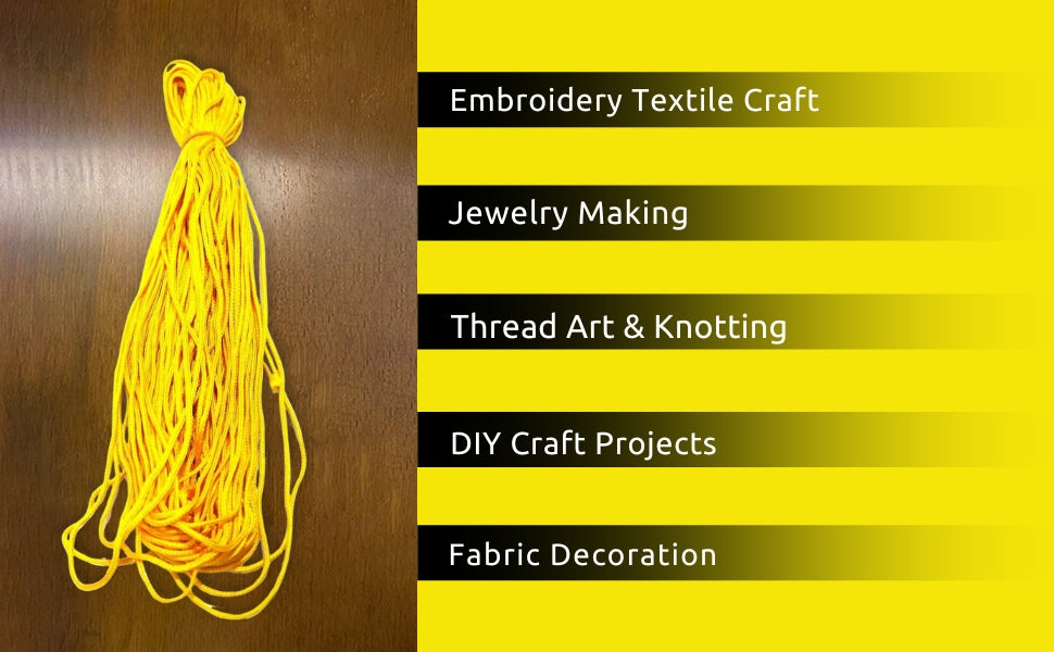 Yellow Thread | Peela Dhaga 25Mtr - A strong and durable yellow thread, perfect for making taweez, amulets, and performing spiritual rituals